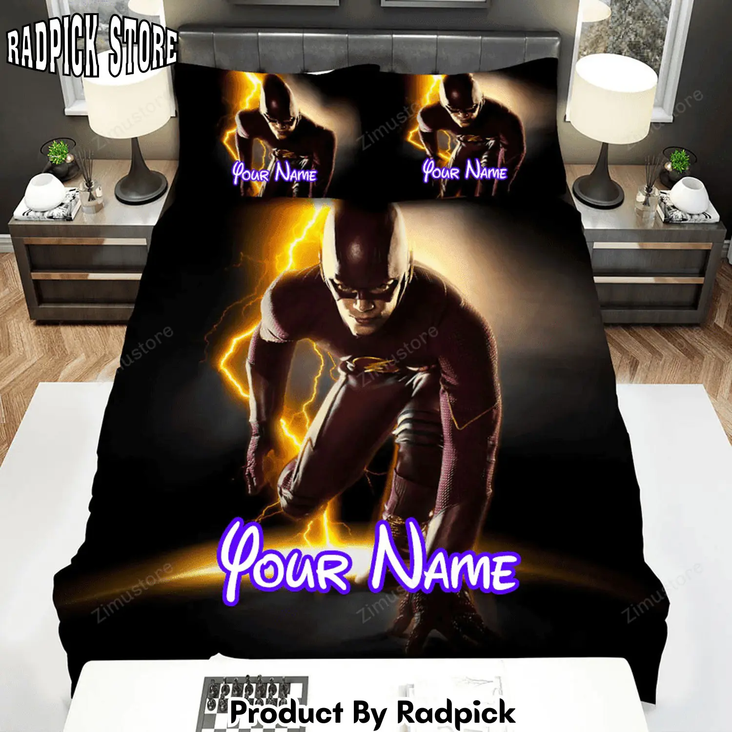 Radpick the flash the flash full suit poster bed sheets duvet cover personalized name bedding sets rp3271270